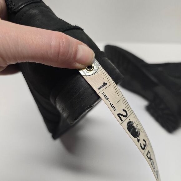 UGG Aureo Black Nubuck Leather Ankle Booties Boots Women's 8.5 - Picture 8 of 8